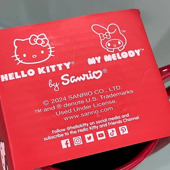 Sanrio Hello Kitty and My Melody Red Mug - Picture 4 of 5